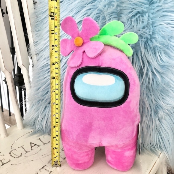 Among Us, Official, 12 Inch, Stuffed, Plush, Pink, With, Flower, New With Tags - Picture 11 of 12